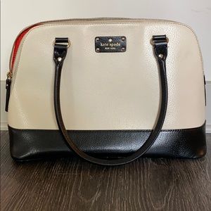 Kate Spade cream and black handbag